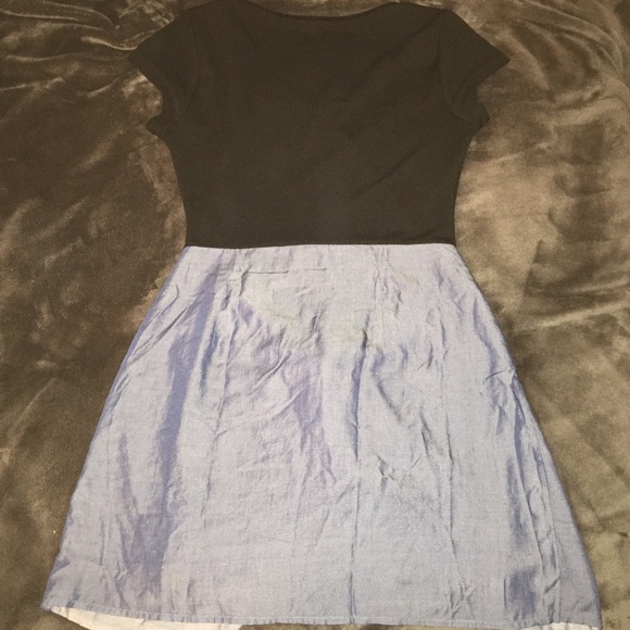 Material Girl Body Con Dress w/ Denim Shirt Tied - Picture 6 of 8